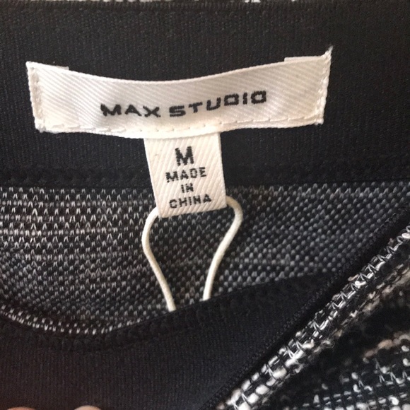MAX STUDIO Pencil Skirt Black & White Size M NWT - Picture 3 of 5